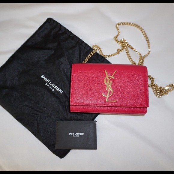Saint Laurent pink monogram crossbody bag - Picture 1 of 6