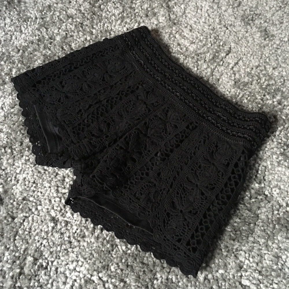 NWOT Black Lace Shorts