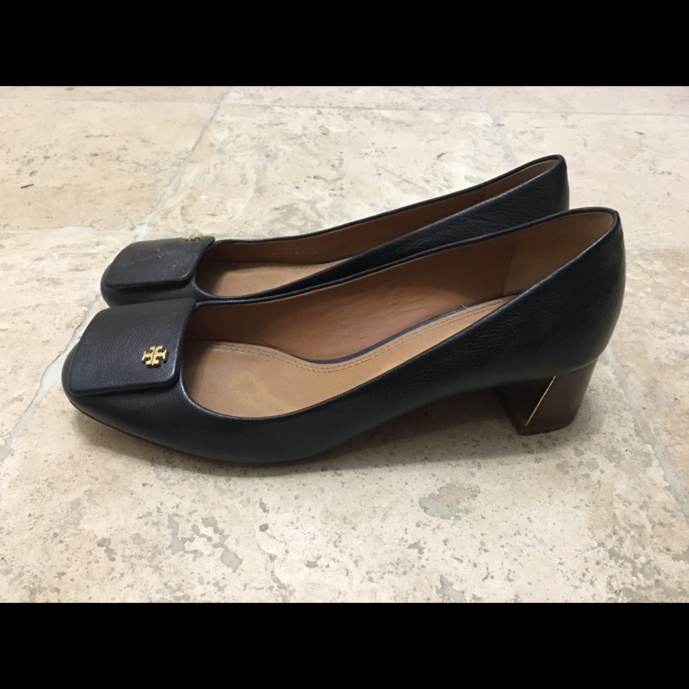 Tory Burch low black heels.