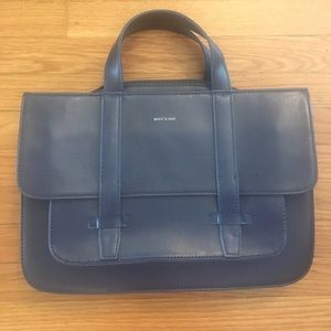 Matt & Nat briefcase satchel purse in navy ink