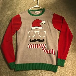 Ugly Christmas Sweater with face on it!
