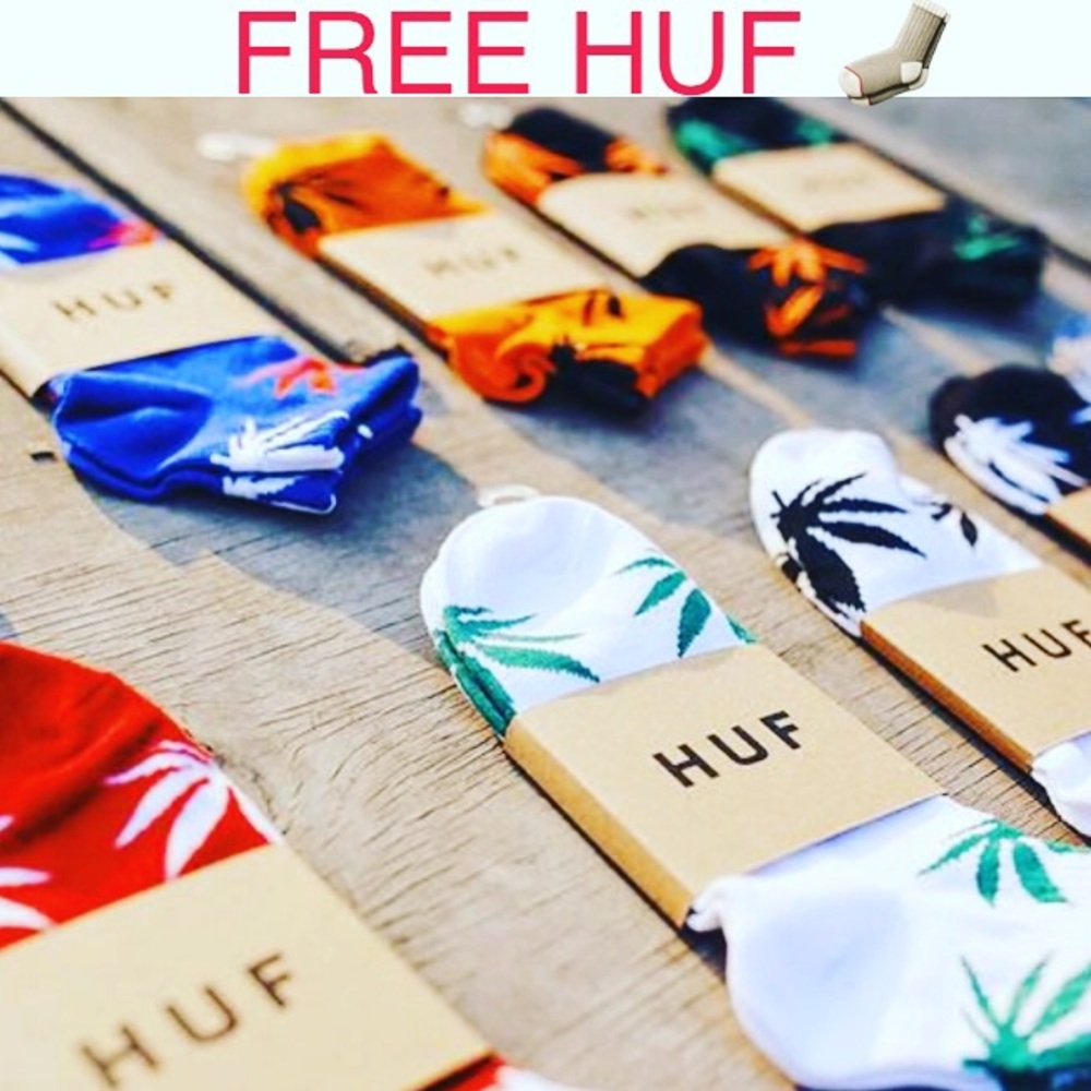FREE HUF SOCKS.