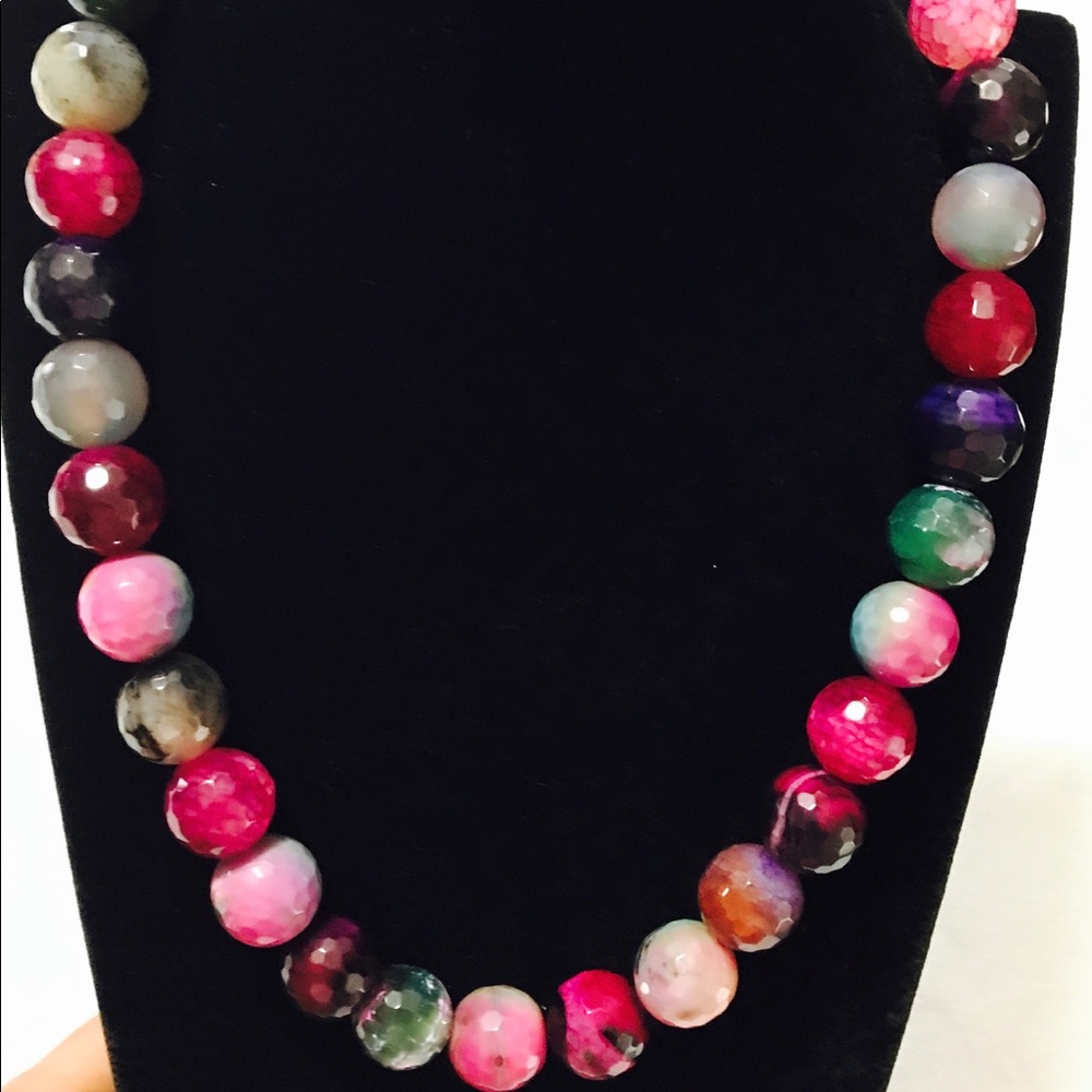 Multi-color beaded necklace
