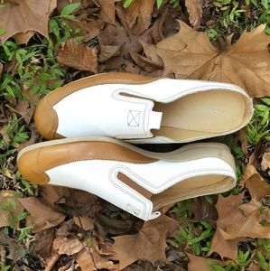 Veronella V-Italia White Leather Slip-Ons