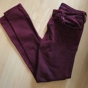 Maroon jeans