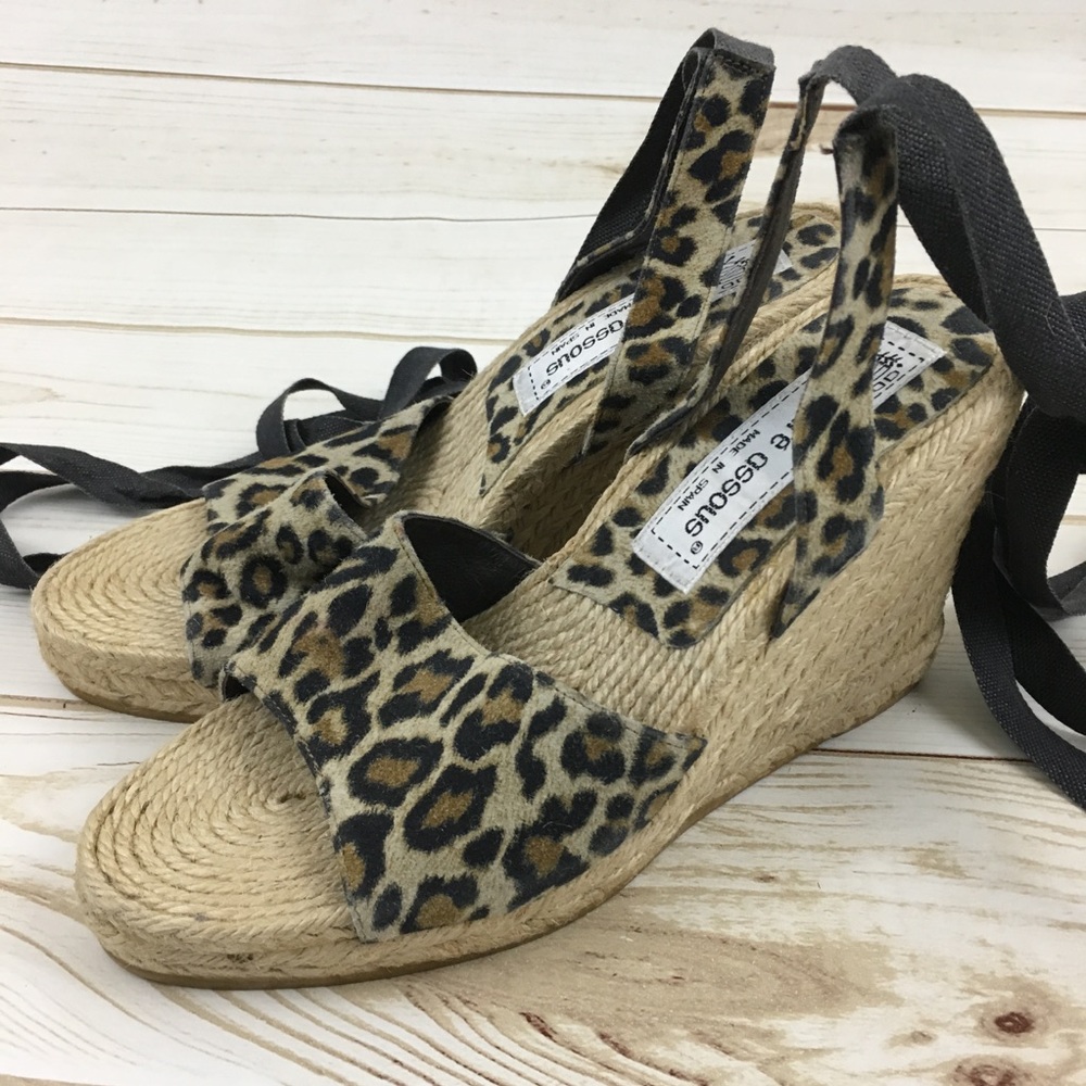 Andre Assous Animal Print Espadrille Wedges