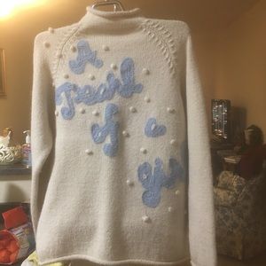 Alpaca handmade sweater Pearl of a Girl