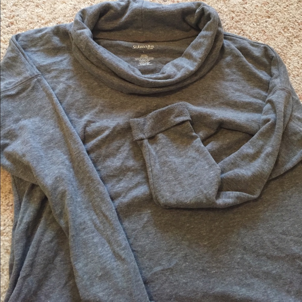 Gray cowl neck sweater