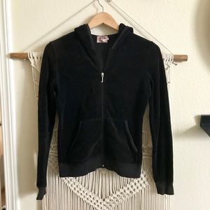 Juicy Couture Black velour jacket - size M
