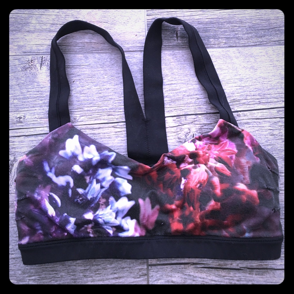 Lululemon Workout Bra Top, flowers, 6