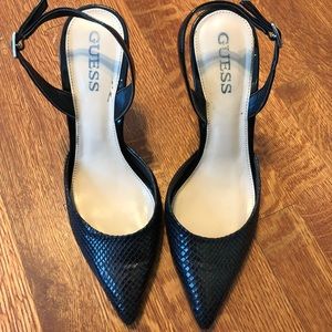GUESS Black Slingbacks Size 8 1/2