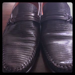 Mezlan lizard loafers