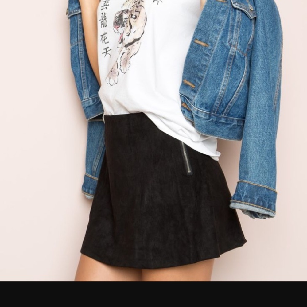 Brandy Melville suede skirt
