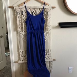 H&M blue spaghetti strap maxi dress - size M