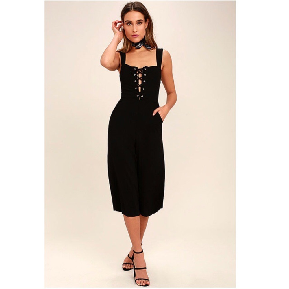 Lulus Black Jumpsuit with Pockets