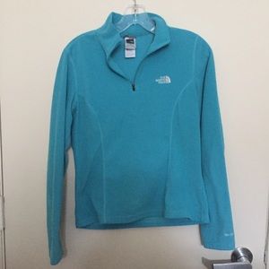 The North Face Glacier 1/4 Zip Turquoise Fleece
