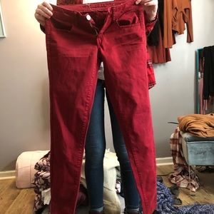 American eagle red jeans