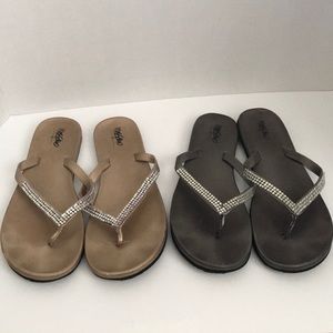 Bundle of Rhinestone Flip Flops