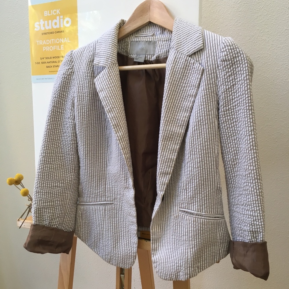 🌵 striped blazer