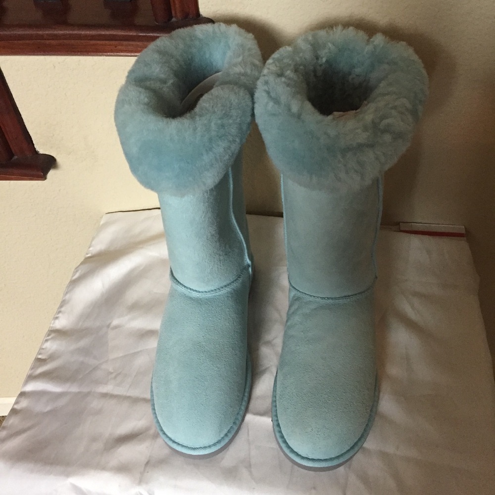 NEW UGG CLASSIC TALL BOOTS 5815 BABY BLUE sky Sz 9