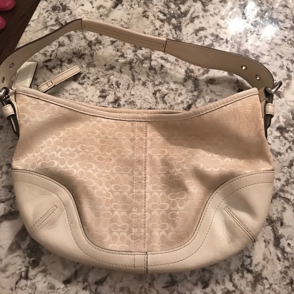 Winter white coach bag