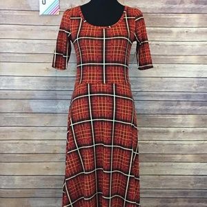 NWT Elegenat LuLaRoe Plaid Ana Dress