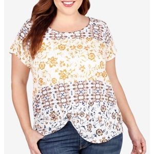 Lucky Brand multi color floral tee in 3X