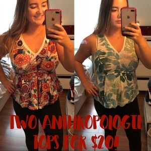 Lot of 2 Anthropologie Tops! Both Medium!