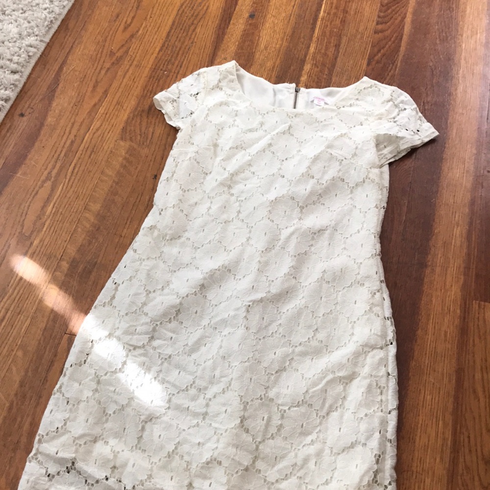 Cream floral lace dress