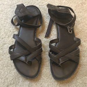 Aerie Leather Gladiator Sandals - Size 7