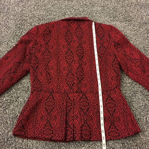 Coldwater Creek blazer | black & red | patterned - Picture 5 of 8