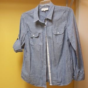 Jones New York long sleeve denim shirt, XL