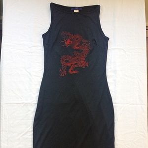 Form fitting black dress