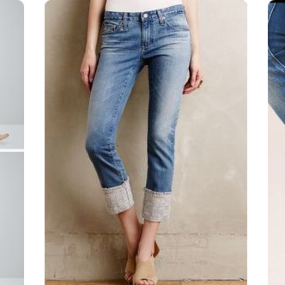 AG Stevie Embroidered Cuff Jeans NWT