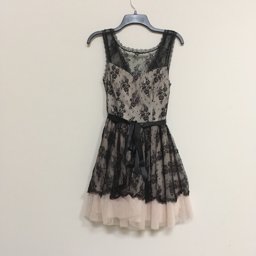 Black and Nude Occasion Dress