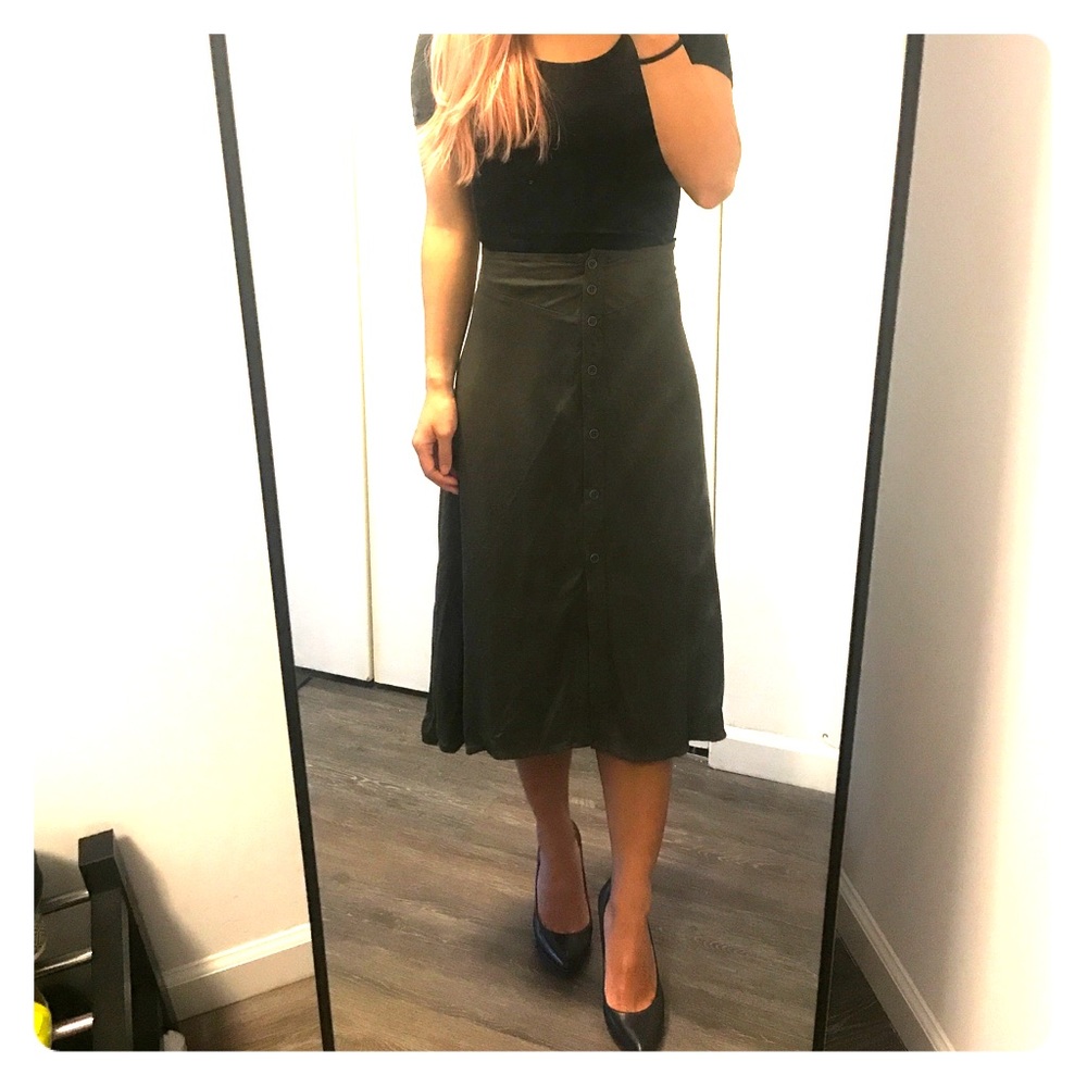 Tobi Midi A-line Skirt