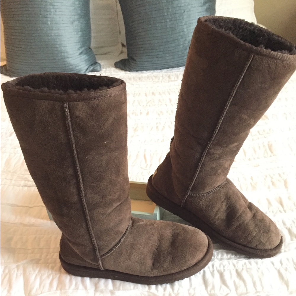 UGG Women's Classic Tall Boot In Chocolate, Size 8