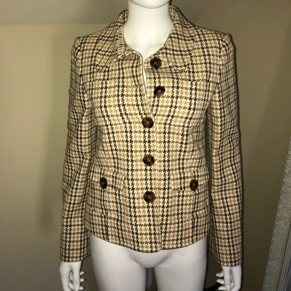 Valentino Roma Brown Houndstooth blazer  40/4