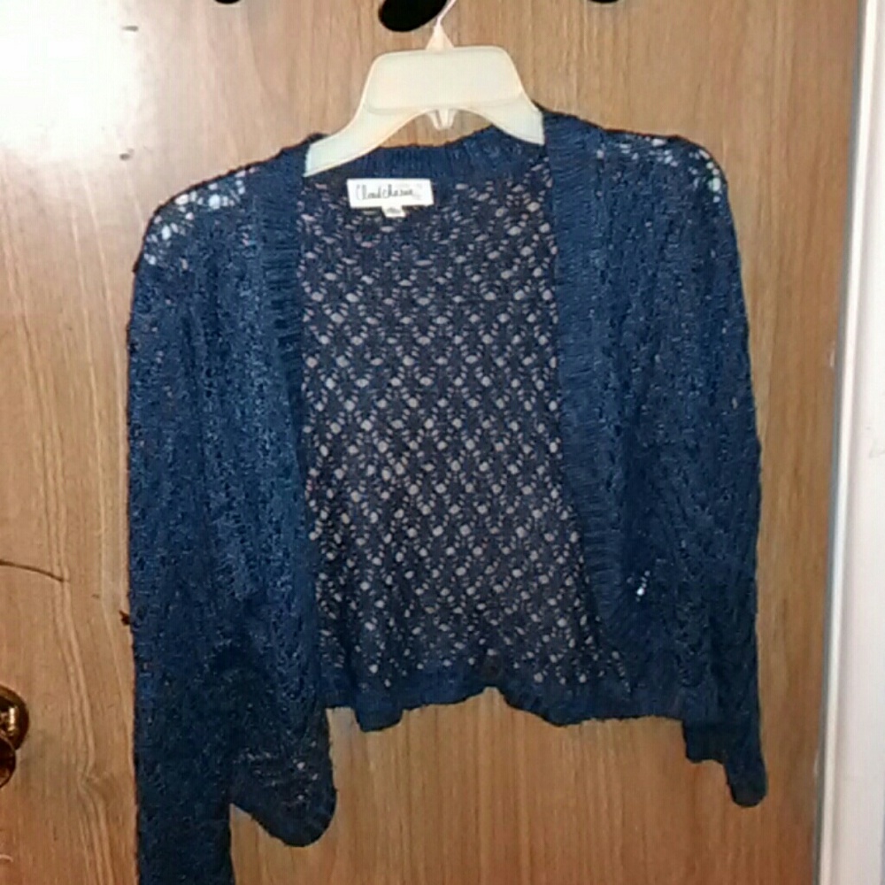 Navy Blue Knit Shrug