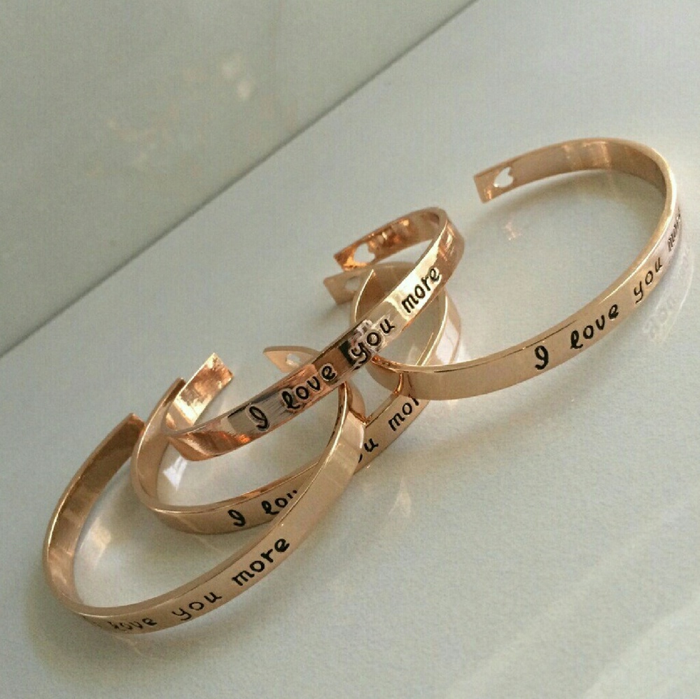 Pre bundled I Love You More cuff bracelet w/ 💓 - Picture 2 of 3