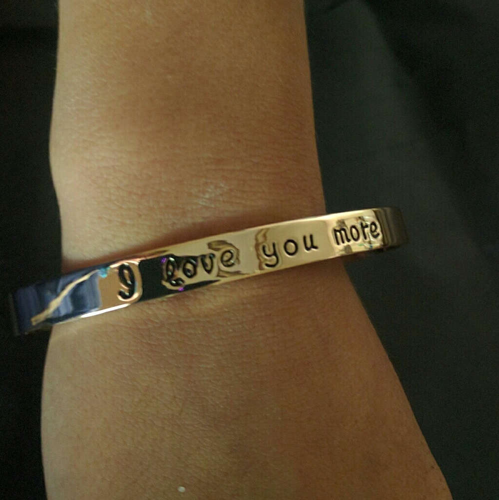 Pre bundled I Love You More cuff bracelet w/ 💓 - Picture 3 of 3