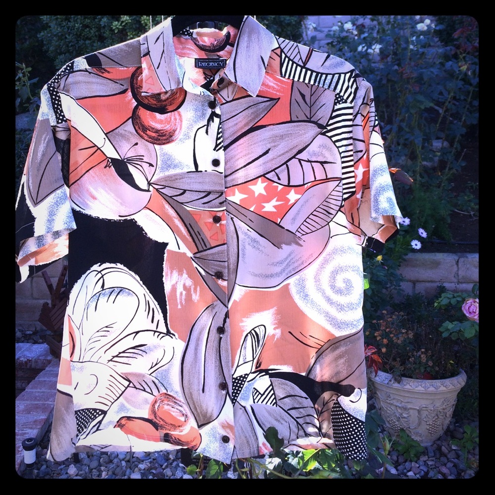 VINTAGE ALERT: REGENCY polyester button down shirt