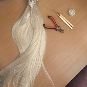 Microbead blonde 20" remy human hair extensions!