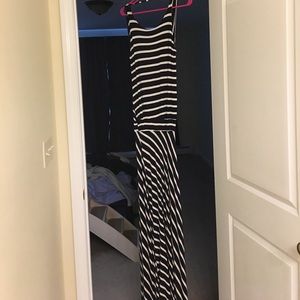 Blue and white chevron maxi dress!