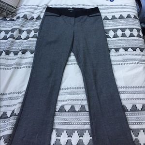 Gray and black flared dress pants