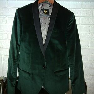 PRICE DROP! Men's Green Velvet Blazer *worn once*!