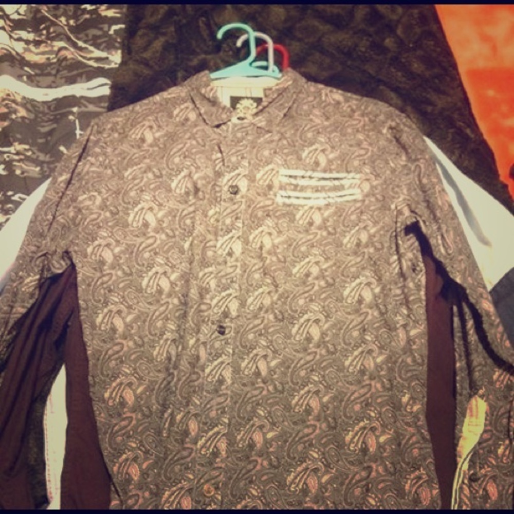 Men's paisley button down