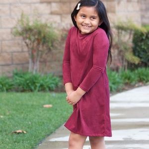 Boutique Suede Plum Dress