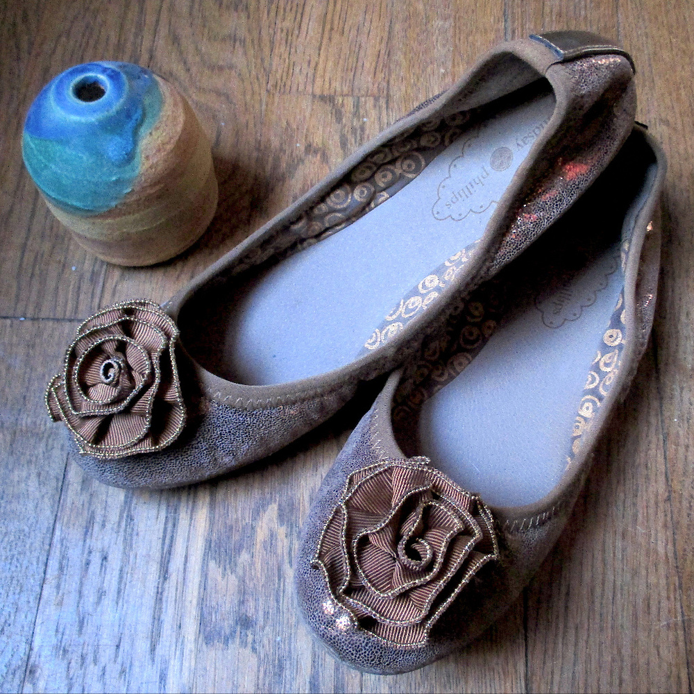 Lindsay Phillips Liz Ballet Flats, Bronze 6M