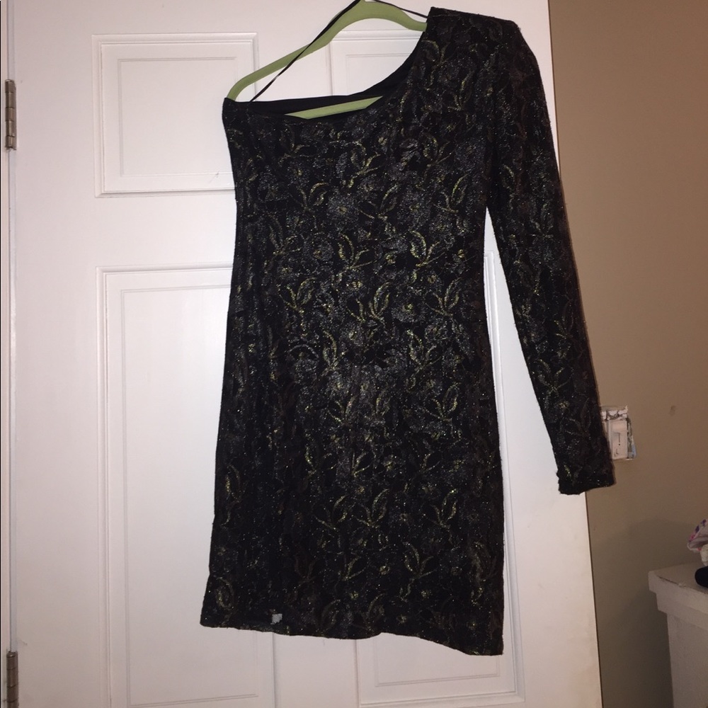 Black & gold dress